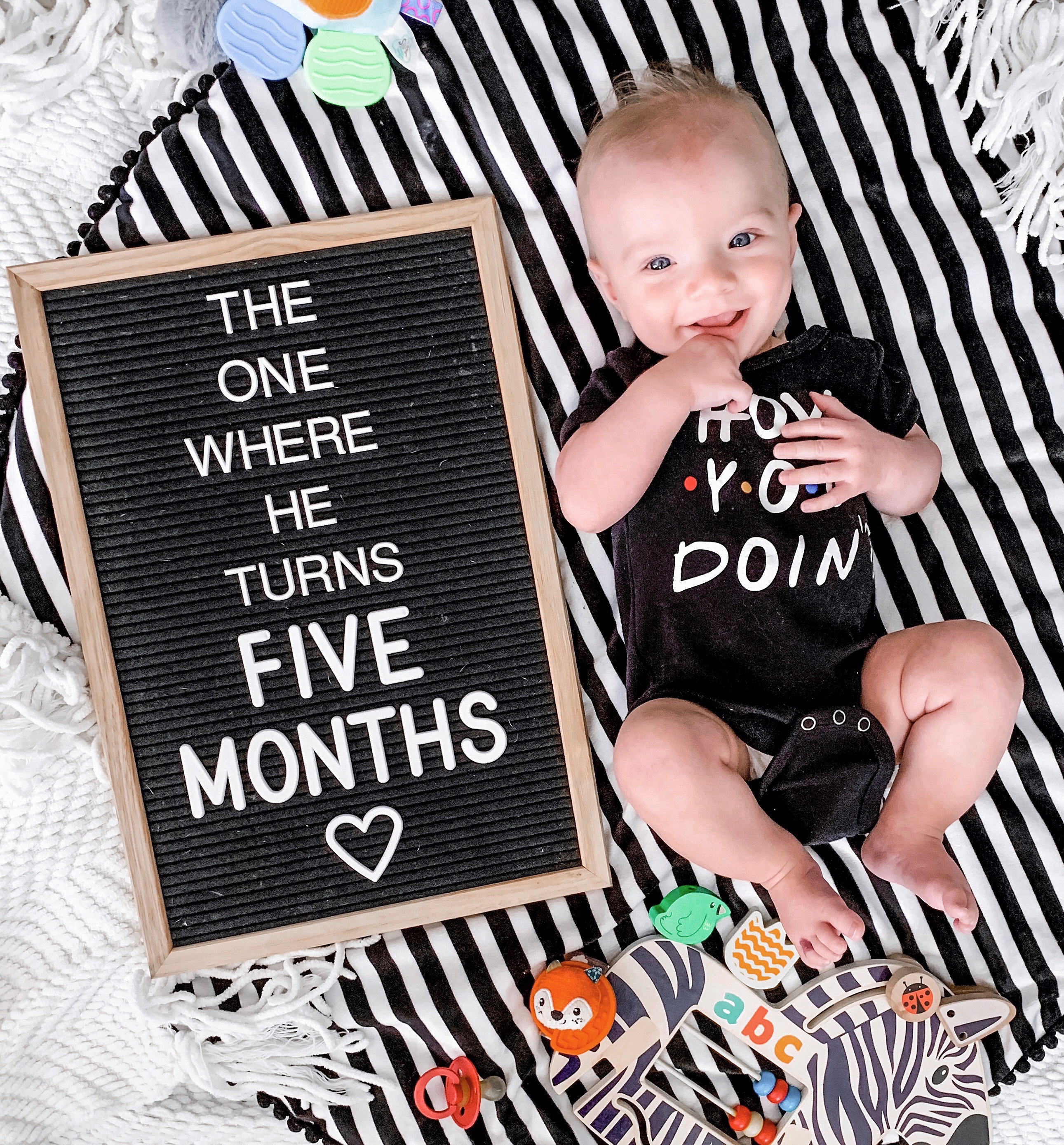 Five Month Letterboard & Baby Update