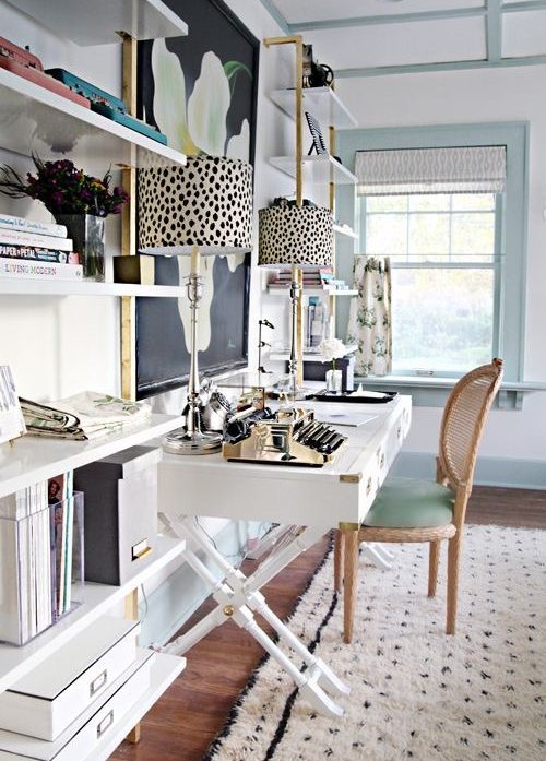 Feminine Home Office Ideas: Seeing Spots - DIY Darlin'