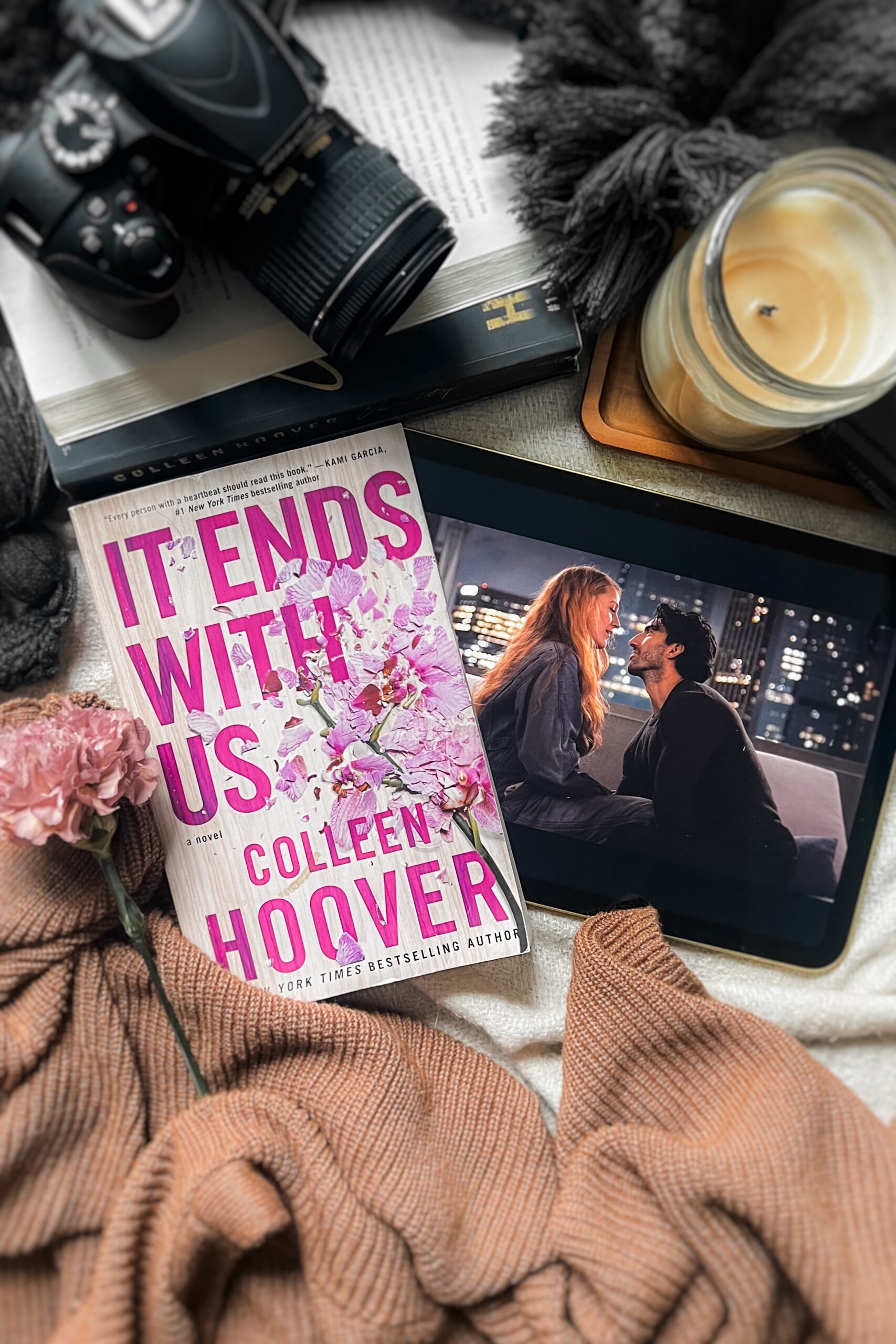 it ends with us book vs movie flatlay