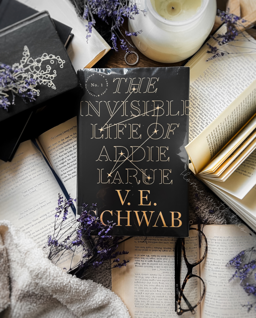 The Invisible Life of Addie LaRue book cover – a poetic and haunting novel by V.E. Schwab.