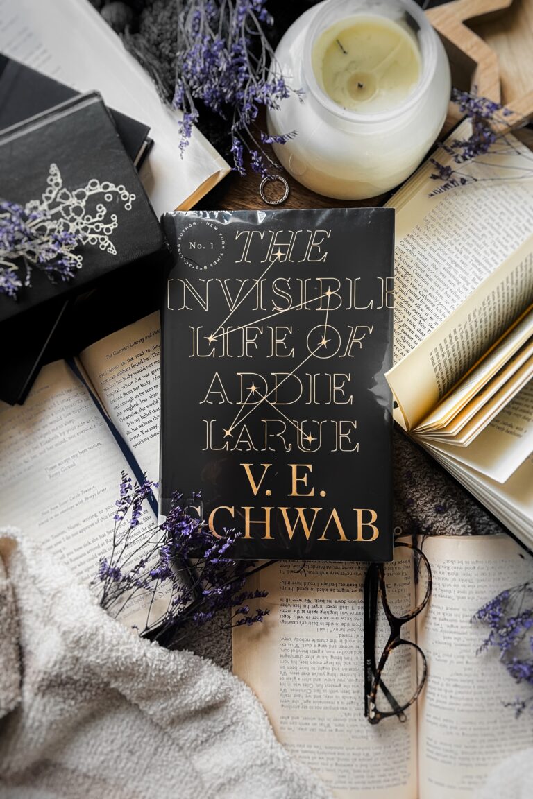 The Invisible Life of Addie LaRue book cover – a poetic and haunting novel by V.E. Schwab.