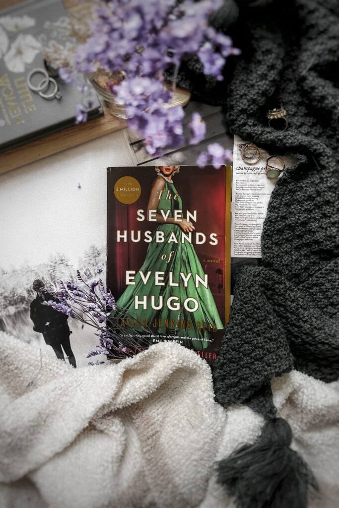 Cover of The Seven Husbands of Evelyn Hugo by Taylor Jenkins Reid, a novel inspired by Old Hollywood and Taylor Swift